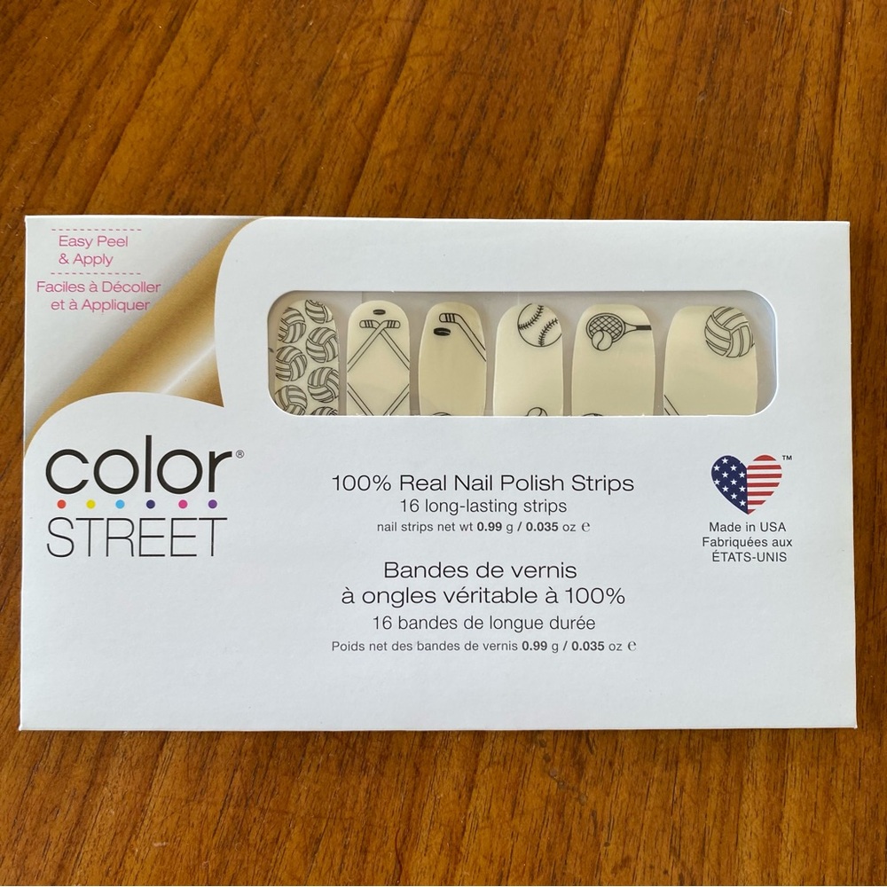 4/$25 Color Street Press-On Nail Strip Overlays NWT  “Game On”